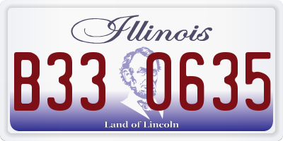 IL license plate B330635