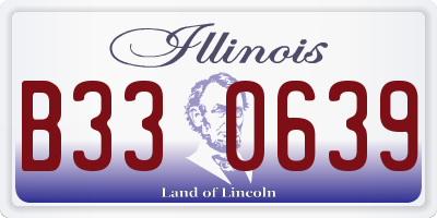 IL license plate B330639