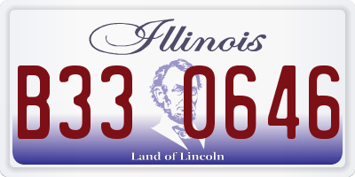 IL license plate B330646