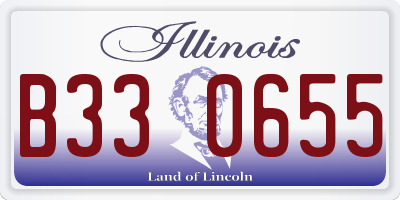 IL license plate B330655