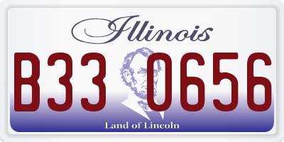 IL license plate B330656
