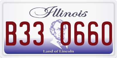 IL license plate B330660