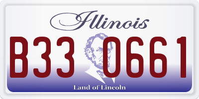 IL license plate B330661