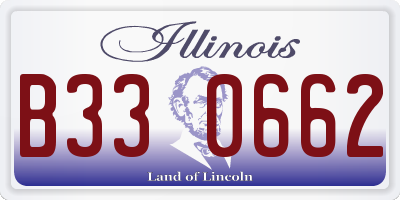 IL license plate B330662