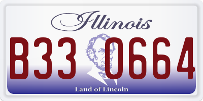 IL license plate B330664