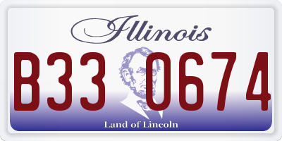 IL license plate B330674