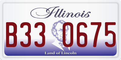 IL license plate B330675