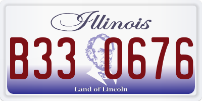 IL license plate B330676