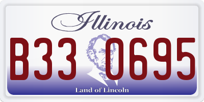 IL license plate B330695