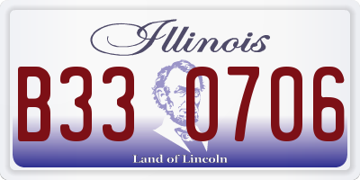 IL license plate B330706