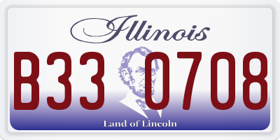 IL license plate B330708