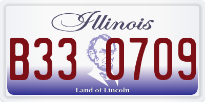 IL license plate B330709