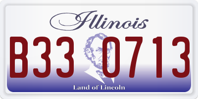 IL license plate B330713