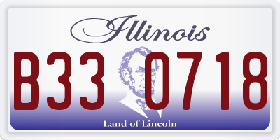 IL license plate B330718