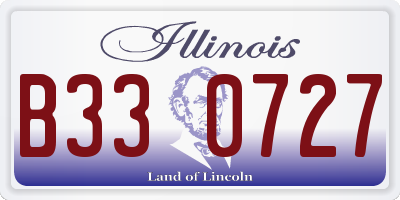 IL license plate B330727