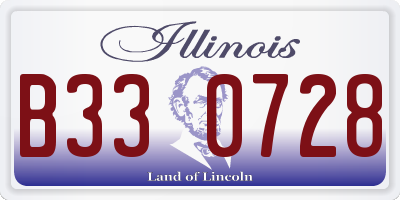 IL license plate B330728