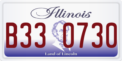 IL license plate B330730