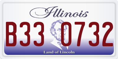 IL license plate B330732