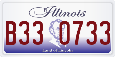 IL license plate B330733