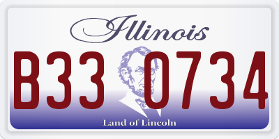 IL license plate B330734