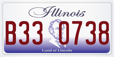 IL license plate B330738