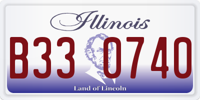 IL license plate B330740
