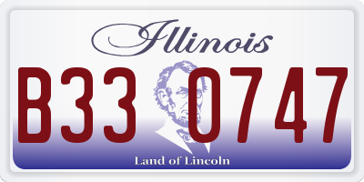 IL license plate B330747