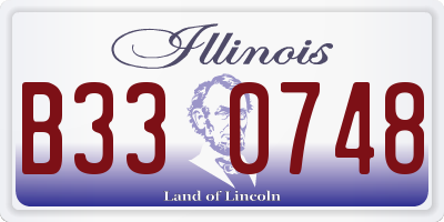 IL license plate B330748