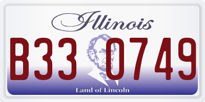IL license plate B330749
