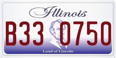 IL license plate B330750