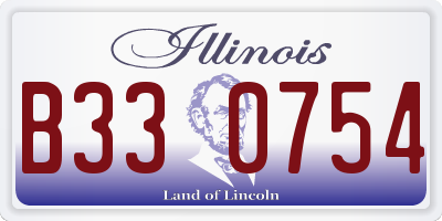 IL license plate B330754