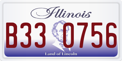 IL license plate B330756