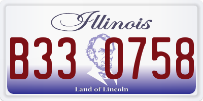 IL license plate B330758