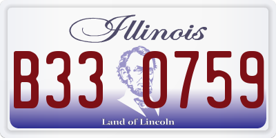 IL license plate B330759