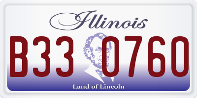 IL license plate B330760