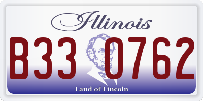 IL license plate B330762