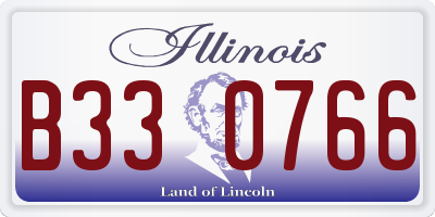 IL license plate B330766