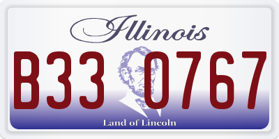 IL license plate B330767