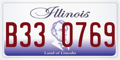 IL license plate B330769