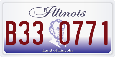 IL license plate B330771