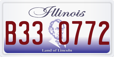 IL license plate B330772
