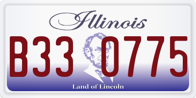 IL license plate B330775