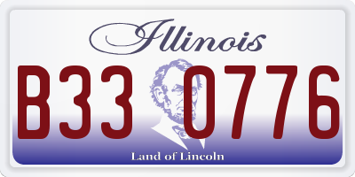 IL license plate B330776