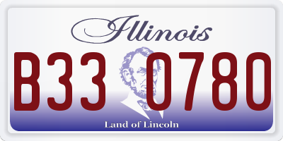 IL license plate B330780