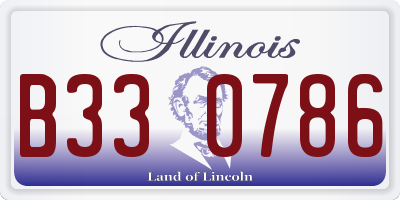 IL license plate B330786