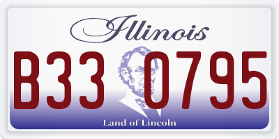 IL license plate B330795