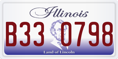 IL license plate B330798