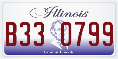 IL license plate B330799