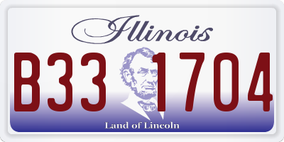 IL license plate B331704