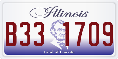 IL license plate B331709